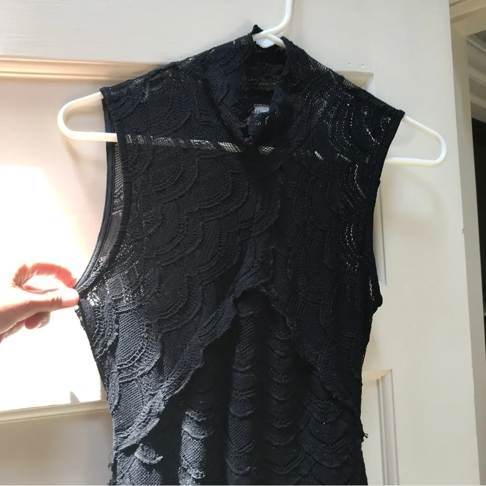 Nightcap black lace open back dress by free people super cute. Size 3 M /L - Picture 7 of 9